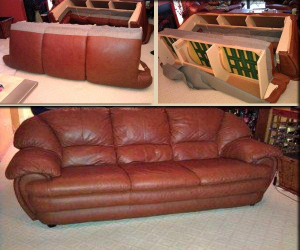 sofa repair before after